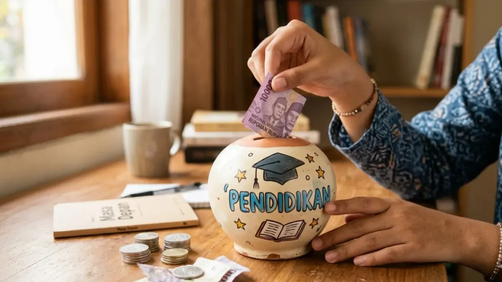 Orang tua menyiapkan dana pendidikan anak untuk kebutuhan sekolah